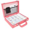 Leather Mexican Train Game Set - Pink